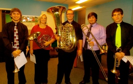 Left to right: Brent Hopper, Carley Cherry, Robert Elam, Ryan Bateman, Ryan Davis. (Lyndsay Riggs)