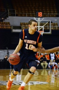 Mike Liabo drives the ball to the goal early in the first half. (Tonya Evans)