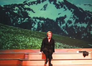 Katy Searcy, UTM Senior Secondary Education English major, takes the stage in her opening song during “The Sound of Music.” (Sheila Scott)