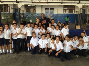 Brent Acker helping at a school in El Salvador. (Brent Acker)