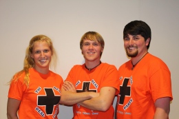 2013-2014 SGA Executive Council (From left): Secretary General Allie Avery; President Rick Drewry, Vice President Alex Wilson