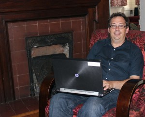 Dr. Chris Brown in his natural writing environment. (Sheila Scott)