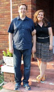 Dr. Chris Brown, professor of philosophy, and Merry Brown, lecturer in philosophy, featured in front of their home in Martin, Tenn. (Sheila Scott)