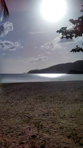 Wilson likes to study at this private beach, John Brewers Bay Beach, owned by the University of the Virgin Islands.  (Kaitlyn Wilson)