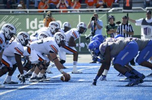 The Boise State Broncos squared off against University Tennesse-Martin Skyhawks at Bronco Stadium on Saturday, Sep. 7 Broncos went on to defet the Skyhawks 63-14. (Megan Riley/The Arbiter)
