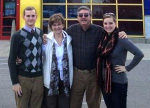 In 2012 a day of Christmas shopping together in Mobile, Ala. was enjoyed by the whole Gibson family. From Left is Brandt, Edie, Michael and Kesley Gibson. (Michael Gibson)