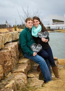 Jeremy Durpo proposed to his high school sweetheart, Susan Douglas, Sunday, Nov. 12 at Discovery Park of America. (Michael Hardin)