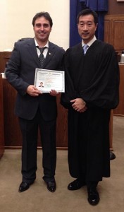 Dr. Anton Garcia-Fernandez with Judge Pham right after his Naturalization Ceremony on Dec. 9, 2013, at the Western District Courthouse in Downtown Memphis. (Anton Garcia-Fernandez)