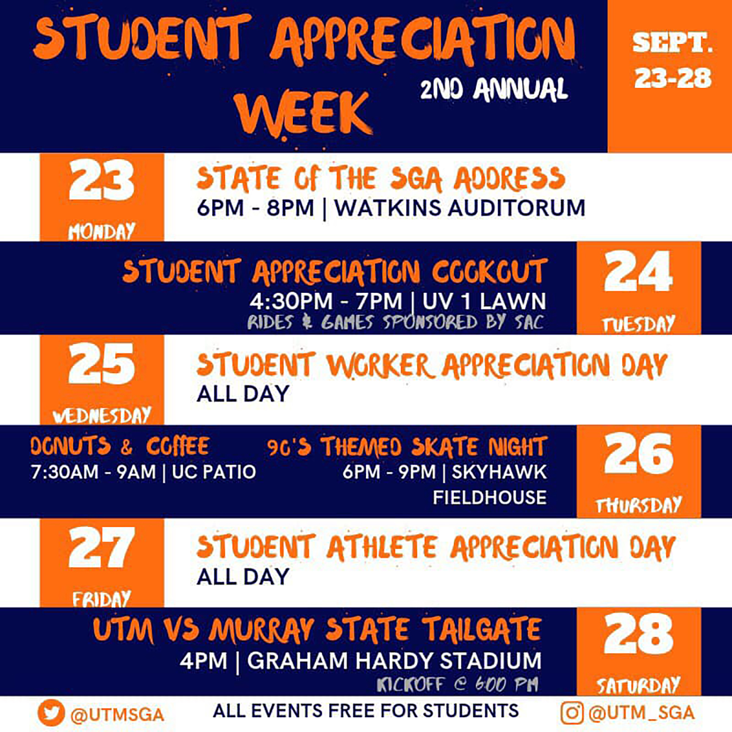 SGA celebrates students during appreciation week